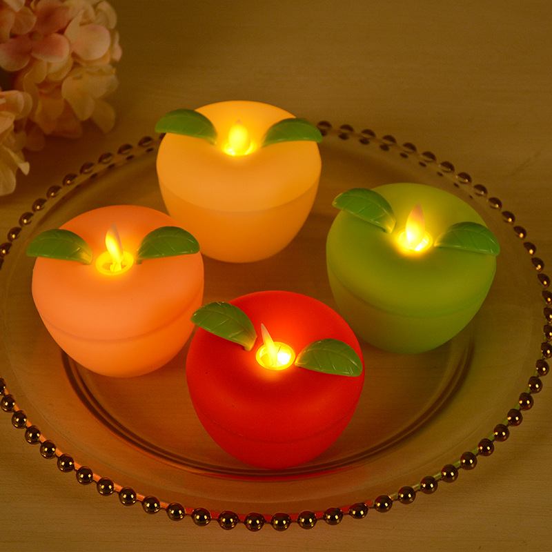 Apple Led Electronic Candles Bar Διακόσμηση Γάμου Στηρίγματα Christmas Mood Lights Simulation Swing Candle