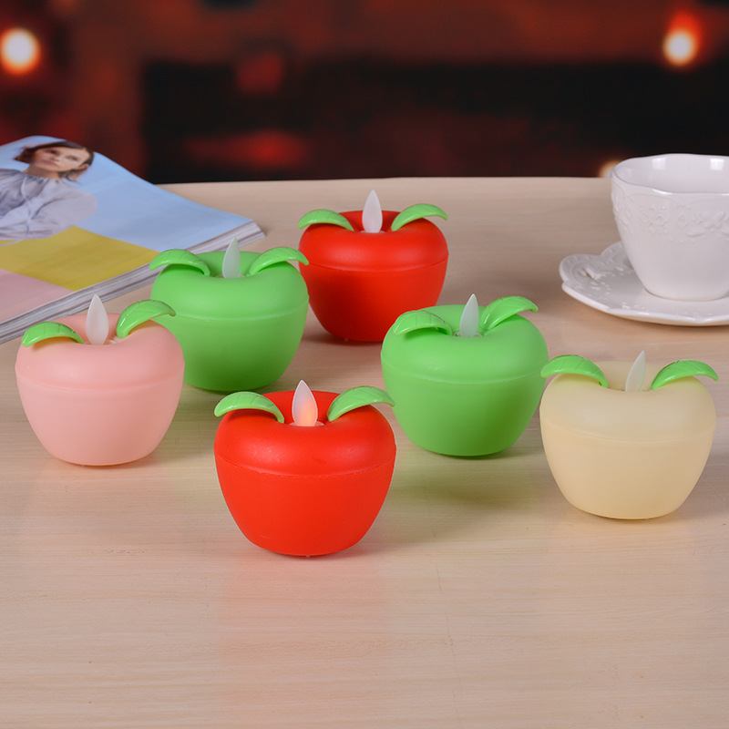 Apple Led Electronic Candles Bar Διακόσμηση Γάμου Στηρίγματα Christmas Mood Lights Simulation Swing Candle