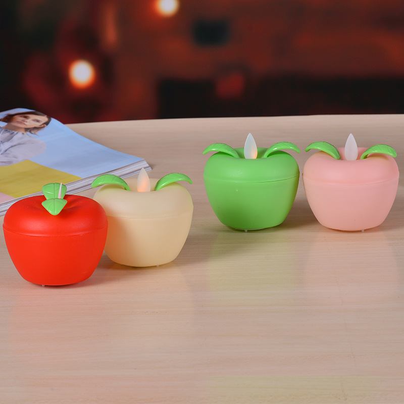 Apple Led Electronic Candles Bar Διακόσμηση Γάμου Στηρίγματα Christmas Mood Lights Simulation Swing Candle