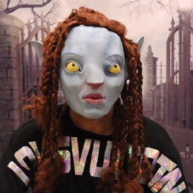 Avatar Deluxe Adult Jake Sully Latex Mask Αποκριάτικη Στολή Ταινία Role Cosplay Props