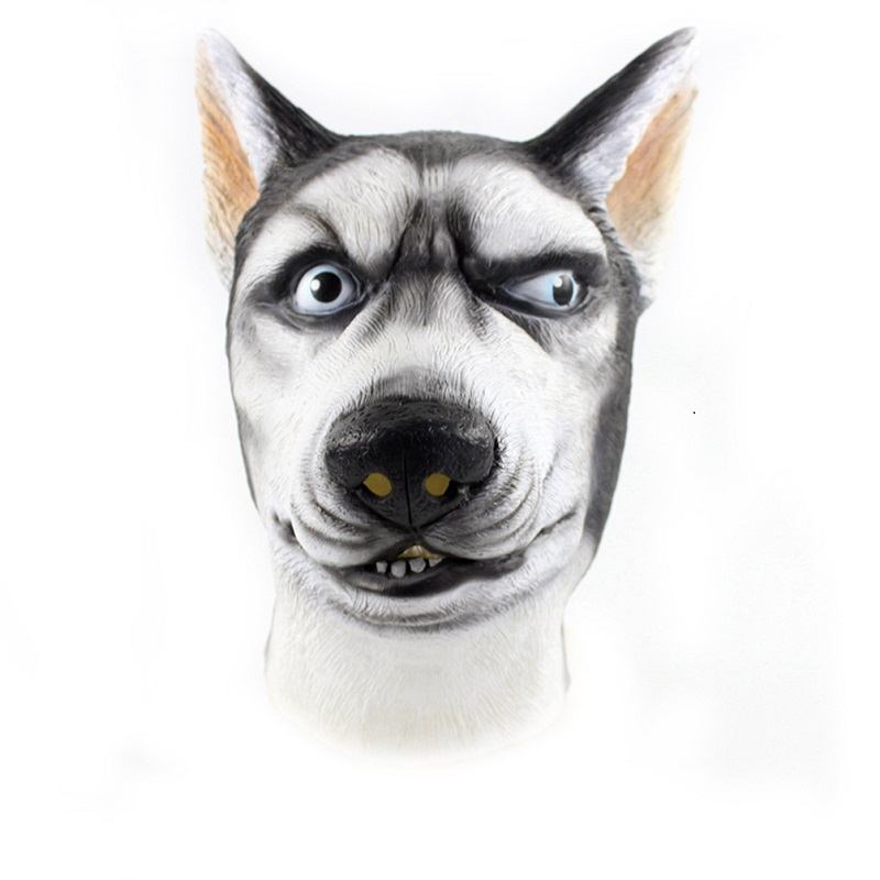 Comic Siberian Husky Dog Novelty 3d Latex Animal Mask