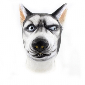 Comic Siberian Husky Dog Novelty 3d Latex Animal Mask