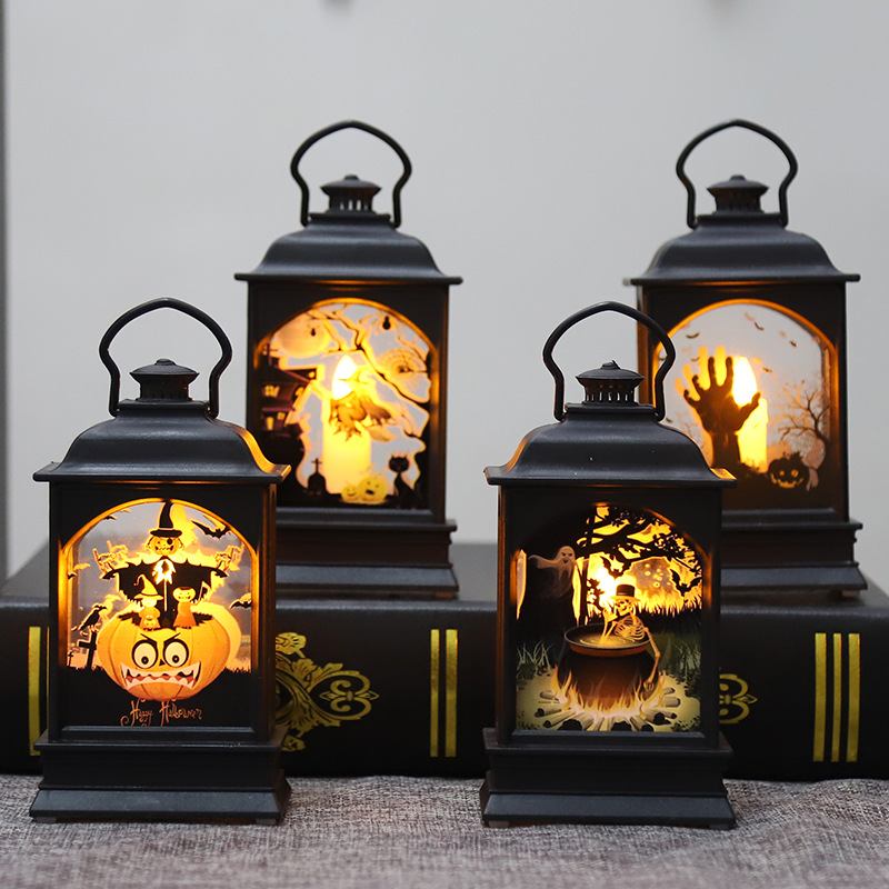 Διακοσμητικά Για Το Halloween Single Wax Small Flat Lamp Festival Φεστιβάλ Φαντασμάτων Led Electronic Candle Light Bar Haunted House Ktv Decoration Props