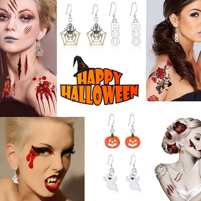 Euramerican Κολοκύθα Σκουλαρίκια Halloween Drop Dangle Για Lady Girl Γυναικεία Διακόσμηση Αποκριάτικου Πάρτι