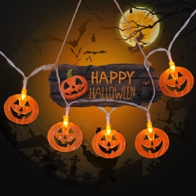 Φανάρια Led String Lights Starry Halloween Decoration Ins Αδιάβροχη Μπαταρία Επίπεδη Κολοκυθική Λάμπα Κορδόνι