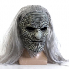 Game Of Thrones 8 The White Walkers Cosplay Mask Scary Night King Zombie Latex Masks Costume Props Για Το Halloween Party