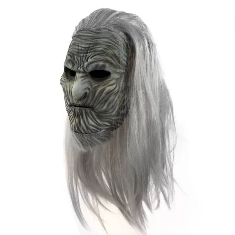 Game Of Thrones 8 The White Walkers Cosplay Mask Scary Night King Zombie Latex Masks Costume Props Για Το Halloween Party