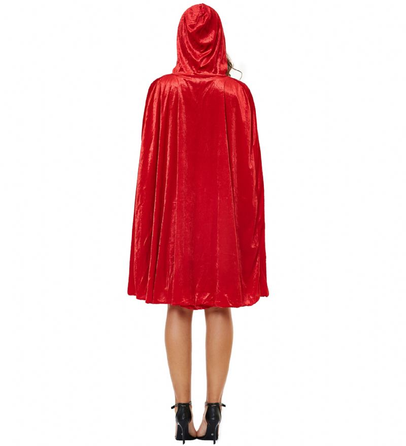 Γυναικεία Κοκκινοσκουφίτσα Halloween Cape Cosplay Ομοιόμορφη Παχύρρευστη S-3xl Plus