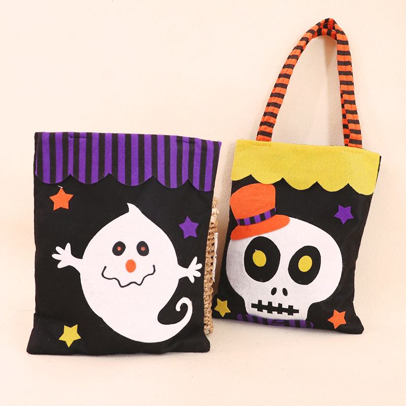 Halloween Applique Pumpkin Flannel Τσάντα Head Gift Bag Bag Spot Χονδρική