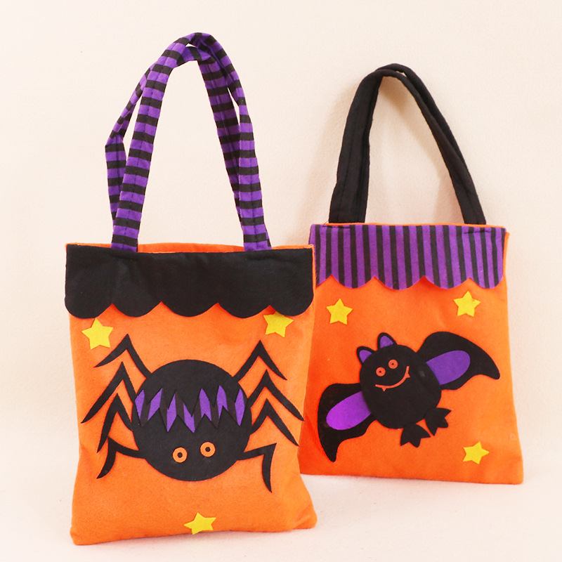 Halloween Applique Pumpkin Flannel Τσάντα Head Gift Bag Bag Spot Χονδρική