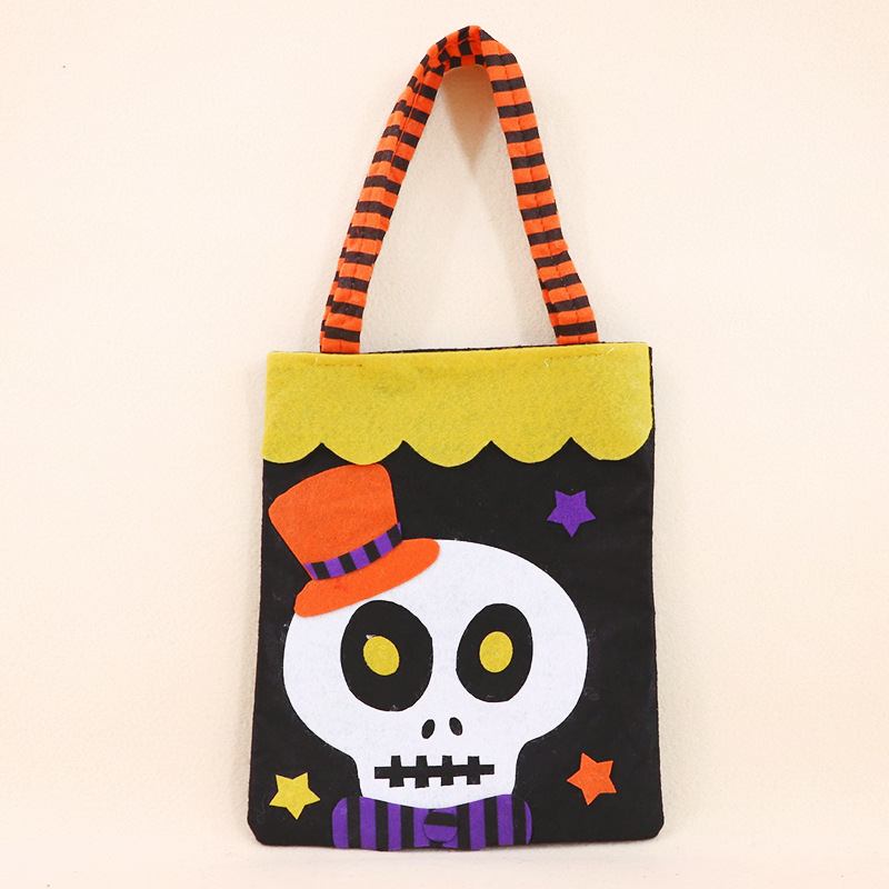 Halloween Applique Pumpkin Flannel Τσάντα Head Gift Bag Bag Spot Χονδρική