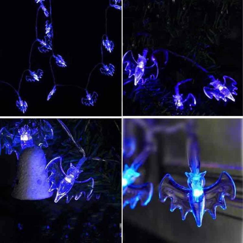 Halloween Bat 20 Led Light String Φεστιβάλ Ghost Thriller Party Bar Διακοσμητικά Φώτα Αυλής