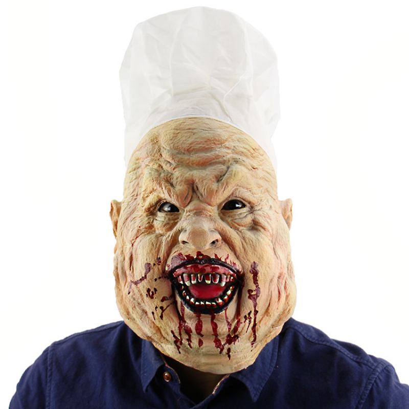 Halloween Chef Dress Up Headgear Χονδρική Horror Butcher Mask Latex