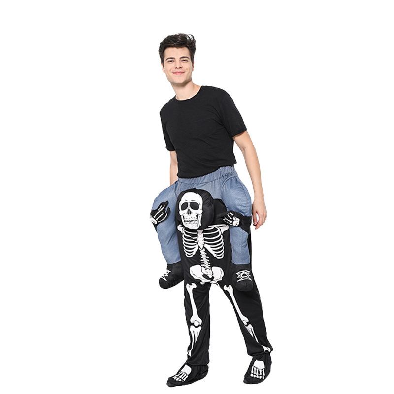 Halloween Christmas Skull Back Pants Magic Cos Party Stage Performance Στολή