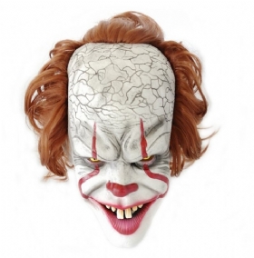 Halloween Clown Mask Costume Prop Scary Joker Cosplay Decorations Stephen Στήριγμα Για Το Party Decoration