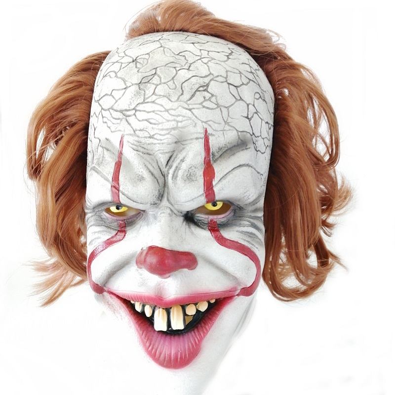 Halloween Clown Mask Costume Prop Scary Joker Cosplay Decorations Stephen Στήριγμα Για Το Party Decoration