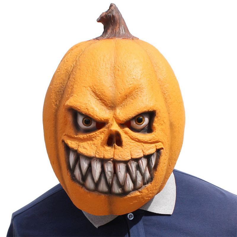 Halloween Clown Pumpkin Mask Horror Funny Dance Party Στολή Παίξτε Cos Props Μάσκα Κολοκύθας 38*29*33 Εκ.