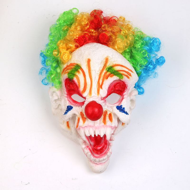 Halloween Color Explosion Head Big Mouth Long Tongue Clown Mask Horror Scary Masquerade Για Ενήλικες Και Παιδιά