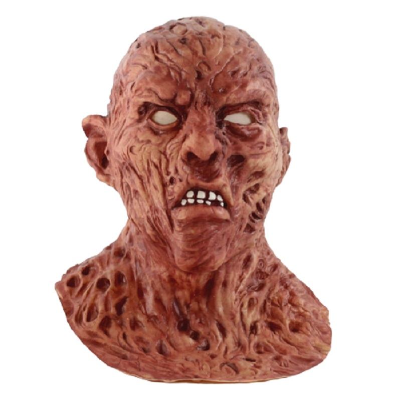 Halloween Creepy Latex Mask Horror Scary Monster Deluxe Evil Devil For Adults Brown