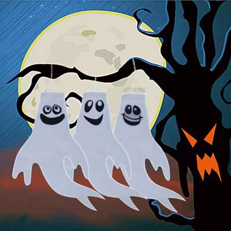 Halloween Ghost Flags Φεστιβάλ Φαντασμάτων Στολίδια Στεγνωτήρες Μαλλιών Διακοσμήσεις Για Πάρτι Χορού Led Φωτεινές Μπανέλες Καιρού