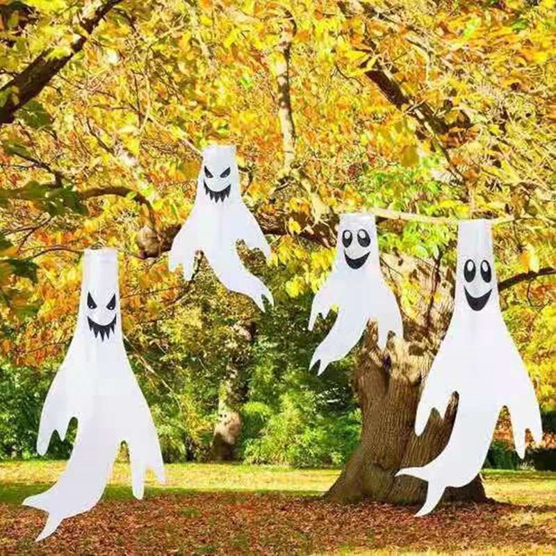 Halloween Ghost Flags Φεστιβάλ Φαντασμάτων Στολίδια Στεγνωτήρες Μαλλιών Διακοσμήσεις Για Πάρτι Χορού Led Φωτεινές Μπανέλες Καιρού