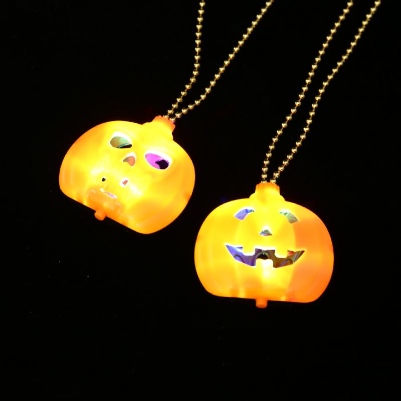 Halloween Glowing Pumpkin Lantern Festival Ghost Διακόσμηση Με Κολιέ Κρανίο Κολοκύθας Δημιουργικό Μενταγιόν Διακόσμησης Αποκριών