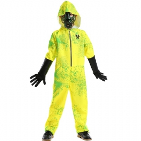 Halloween Horror Jumpsuit Biohazard Protective Clothing Splash Print Neutral Dress Up Zombie