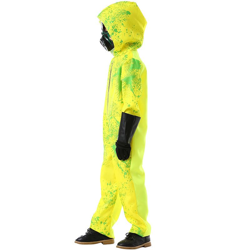 Halloween Horror Jumpsuit Biohazard Protective Clothing Splash Print Neutral Dress Up Zombie