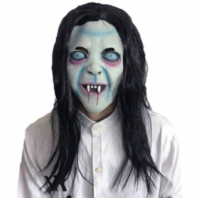 Halloween Horror Witch Mask Long Hair Ghost Face Masquerade Show Scary Props