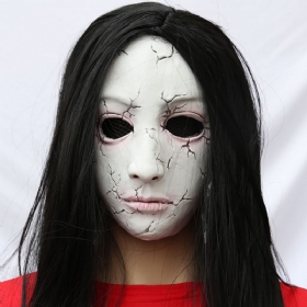 Halloween Mask Horror Haunted House Room Escape Skeleton Female Ghost Zombie Face Hood