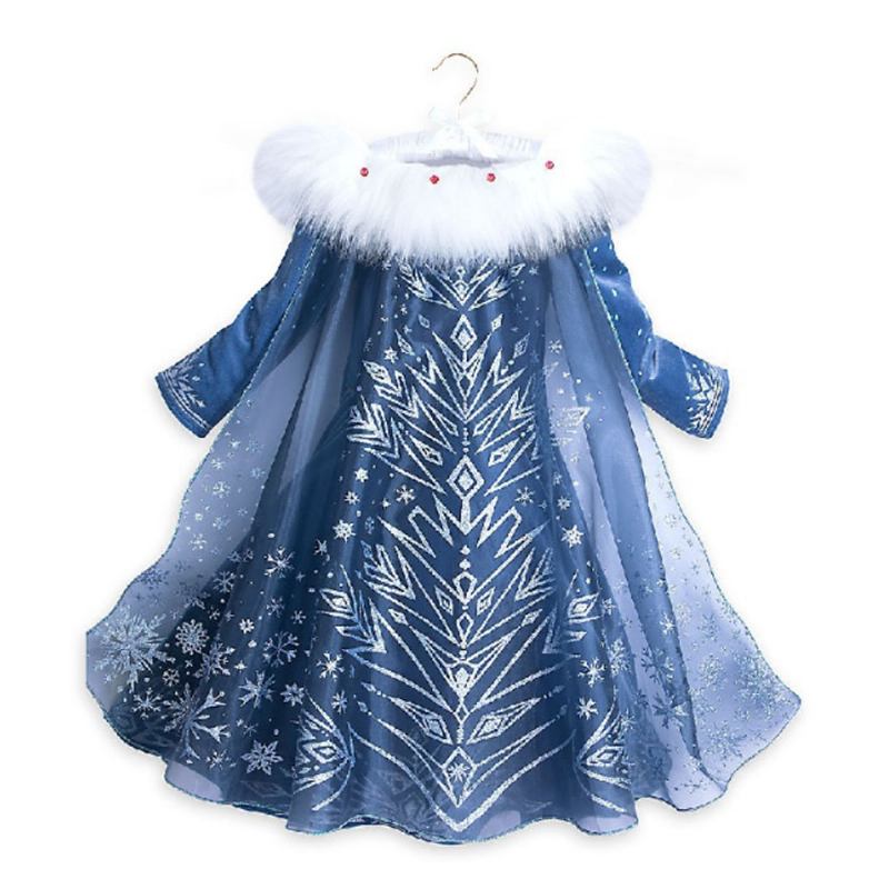 Κοστούμια Snow Queen Princess Dress Elsa Anna Cosplay Με Όμορφο Μανδύα Για Κορίτσια Πριγκίπισσα Στο Πάρτι