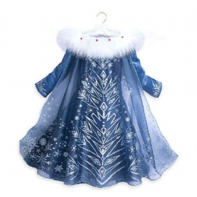 Κοστούμια Snow Queen Princess Dress Elsa Anna Cosplay Με Όμορφο Μανδύα Για Κορίτσια Πριγκίπισσα Στο Πάρτι