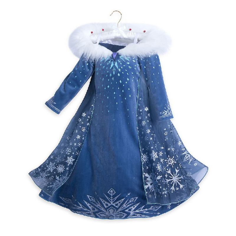 Κοστούμια Snow Queen Princess Dress Elsa Anna Cosplay Με Όμορφο Μανδύα Για Κορίτσια Πριγκίπισσα Στο Πάρτι