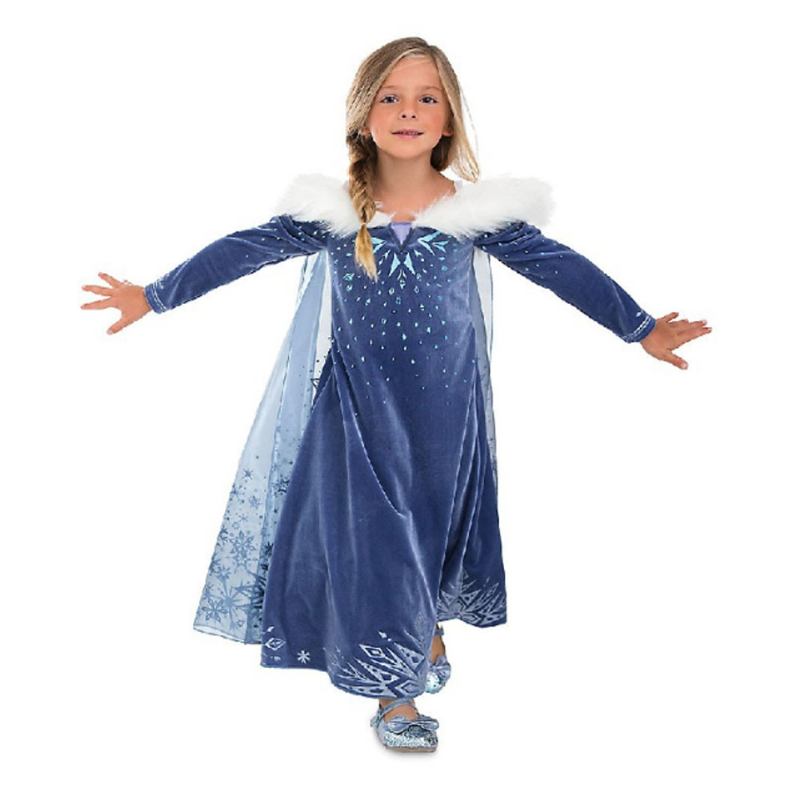 Κοστούμια Snow Queen Princess Dress Elsa Anna Cosplay Με Όμορφο Μανδύα Για Κορίτσια Πριγκίπισσα Στο Πάρτι