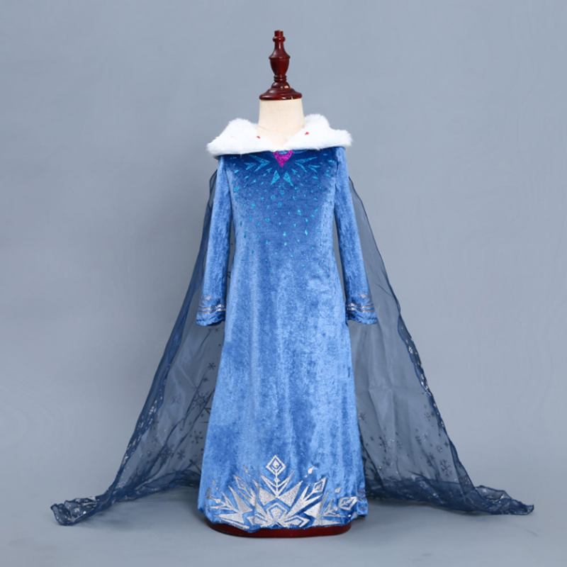 Κοστούμια Snow Queen Princess Dress Elsa Anna Cosplay Με Όμορφο Μανδύα Για Κορίτσια Πριγκίπισσα Στο Πάρτι