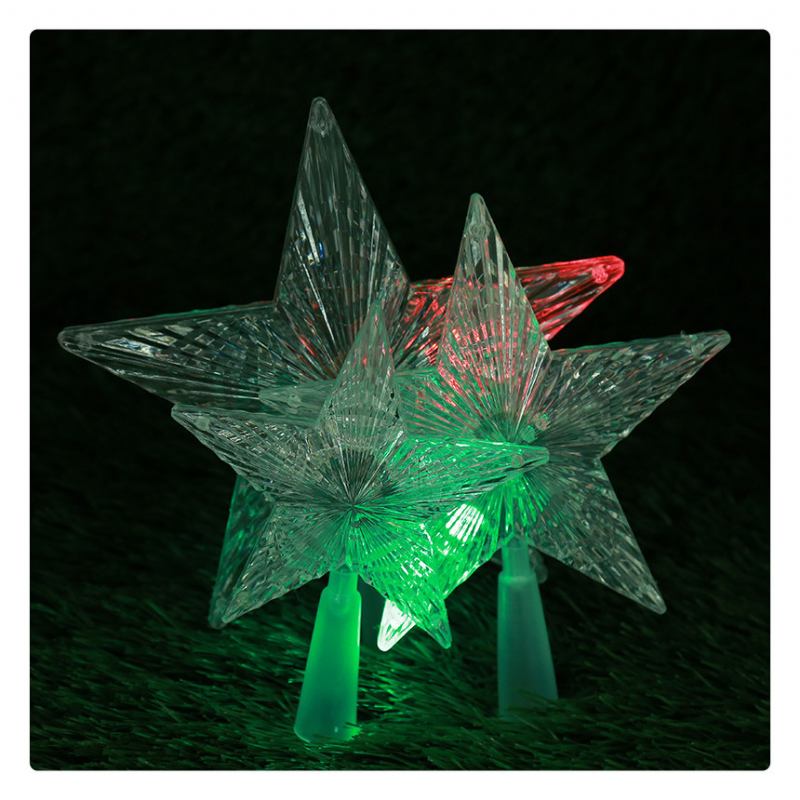 Led Luminous Tree Top Star Χονδρικό Εμπόριο Hot Sale Ps Πλαστικά Χριστουγεννιάτικα Διακοσμητικά Προσαρμοσμένη Δημιουργική Διακόσμηση Πάρτι