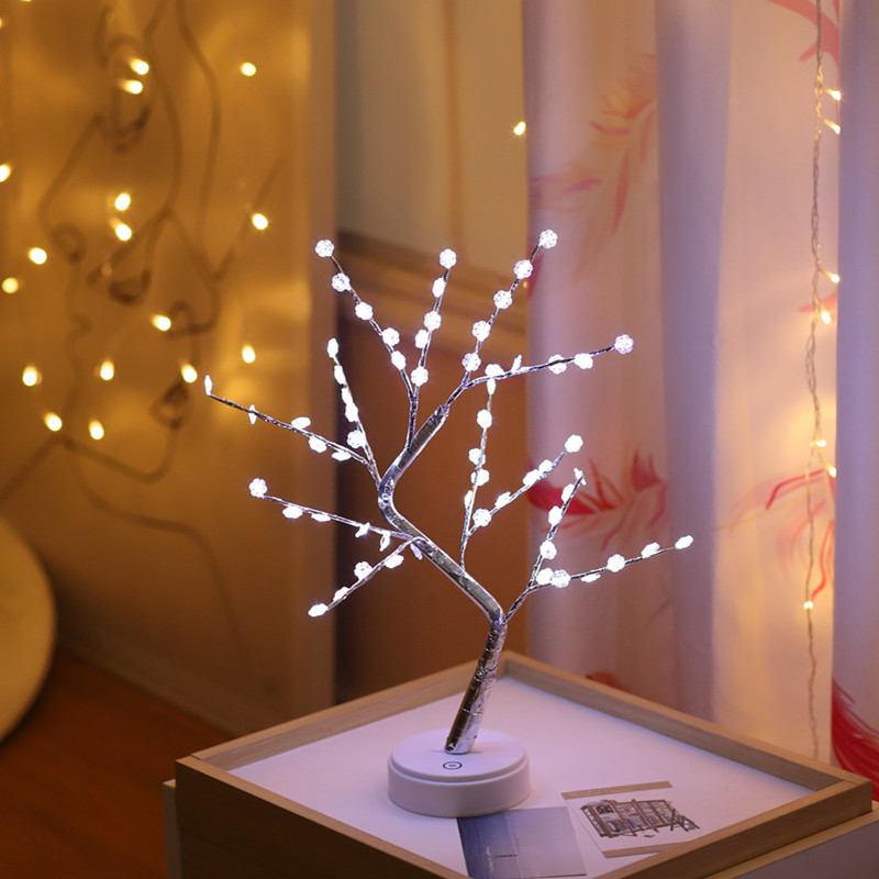 Led Tree Light Creative Gift Stars Snowflake Φανάρι Χάλκινο Σύρμα Φωτιστικό Νυχτερινό Φως Διακόσμηση