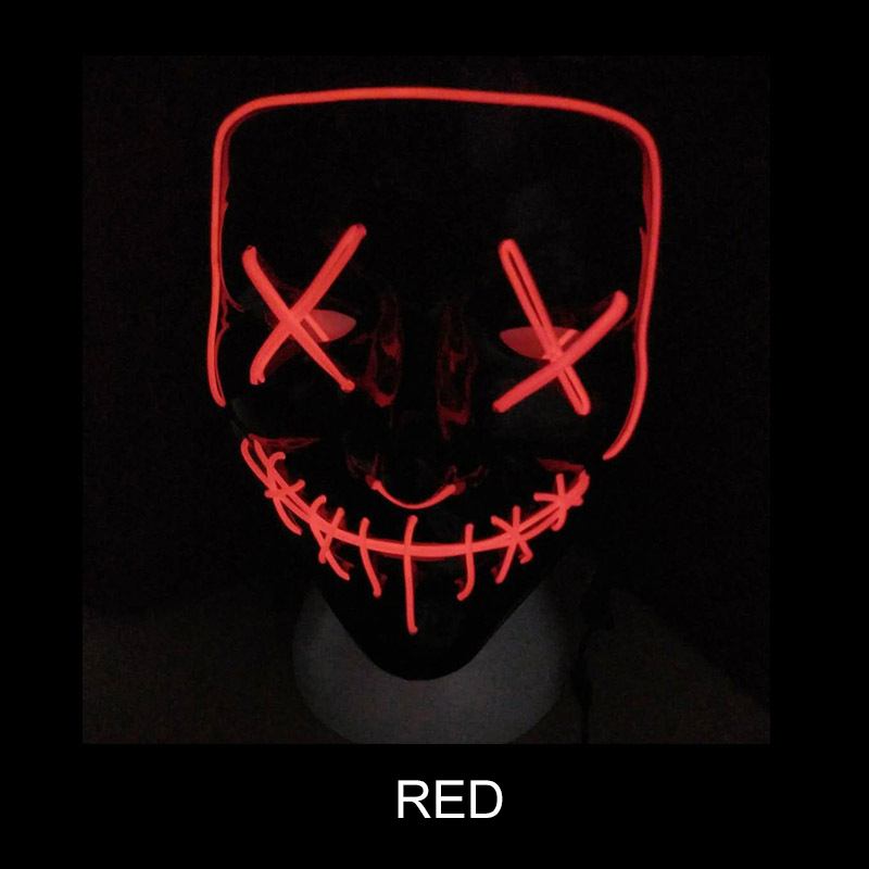 Light Up Mask Led Halloween Led Up Scary Για Το Festival Cosplay