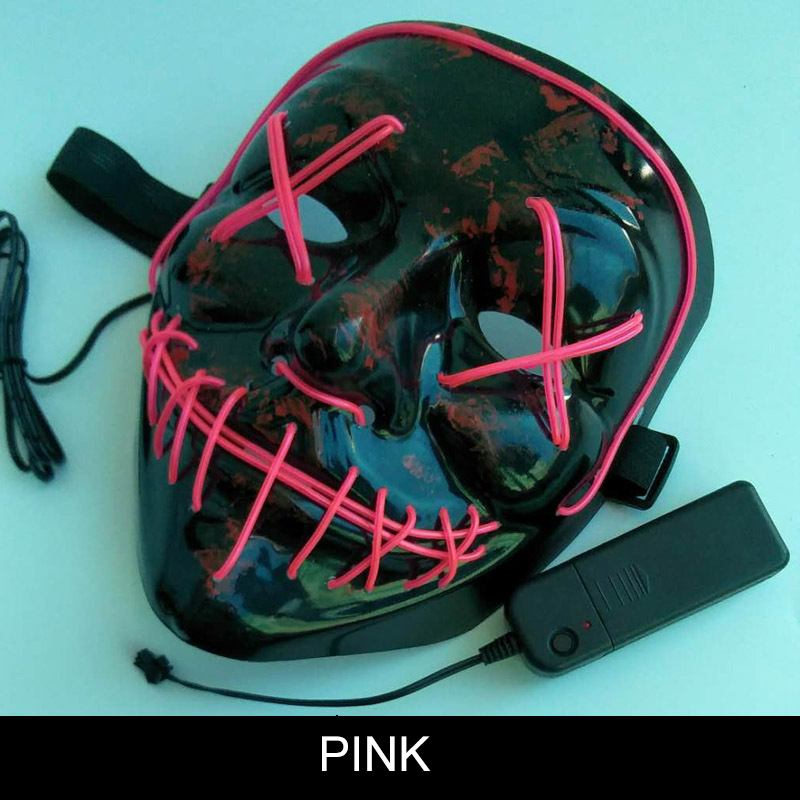 Light Up Mask Led Halloween Led Up Scary Για Το Festival Cosplay