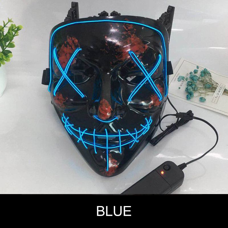 Light Up Mask Led Halloween Led Up Scary Για Το Festival Cosplay