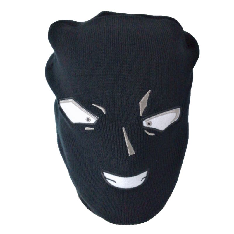 Ντετέκτιβ Conan Weird Black Man Hooded Funny Mask Πλεκτό Μάλλινο Καπέλο