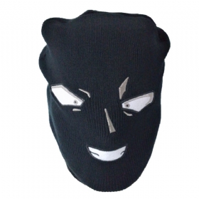 Ντετέκτιβ Conan Weird Black Man Hooded Funny Mask Πλεκτό Μάλλινο Καπέλο
