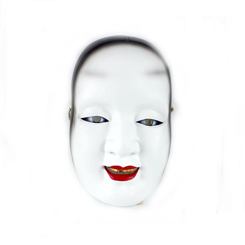 Ρητίνη Prajna Japanese Noh Mask Deluxe Scary Halloween Cosplay Κράνος