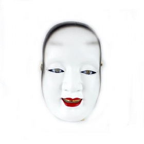 Ρητίνη Prajna Japanese Noh Mask Deluxe Scary Halloween Cosplay Κράνος