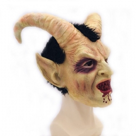 Scary Mask Demon Devil Lucifer Horn Halloween Cosplay Festival Party Props