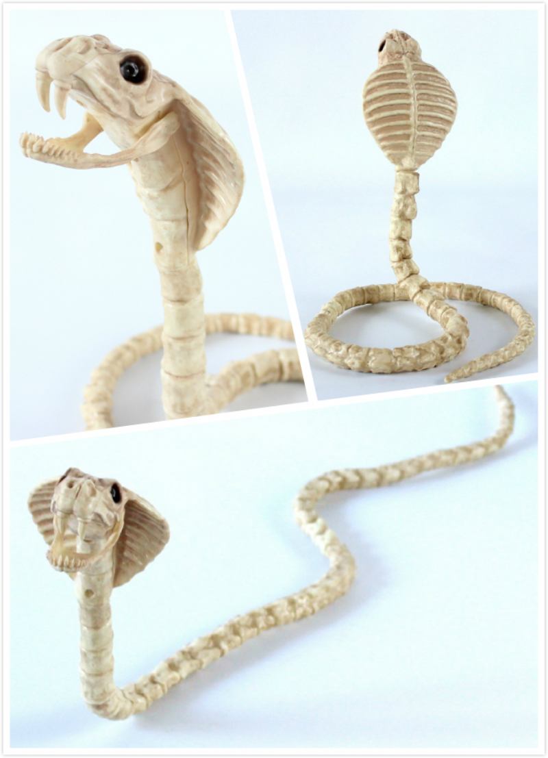 Skeleton Cobra Snake Bone Haunted House Διακόσμηση Εύκαμπτο Σώμα