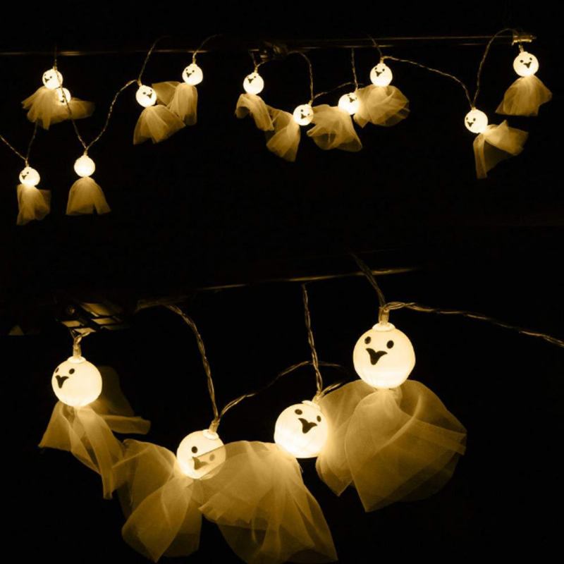 Skeleton Halloween Decoration String Light Battery 10m 6m 3m 2m 1m Lights For Festival Party Indoor And Outdoor Διακόσμηση