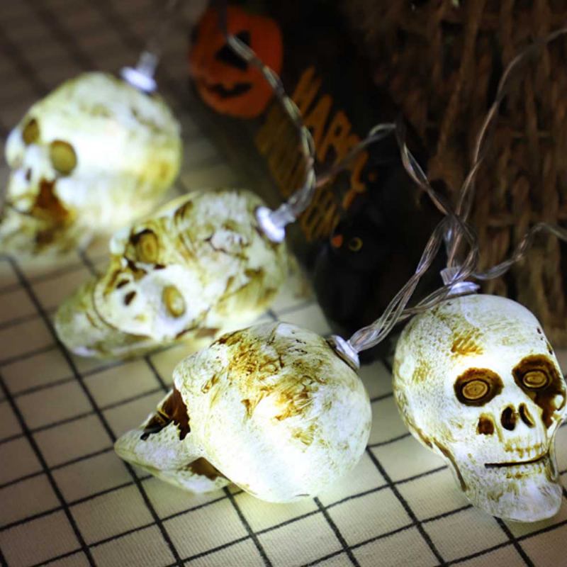 Skelton Led String Lights For Hallows' Day Decoration New Style Skull Spirit Festival Διακοσμητικές Αλυσίδες Φωτισμού