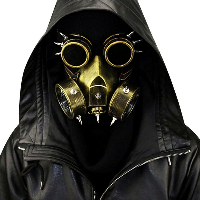 Steampunk Gas Mask Rivet Goggles Resin Skeleton Warrior Death Masquerade Cosplay Αξεσουάρ Για Δώρο Αποκριάτικου Πάρτι