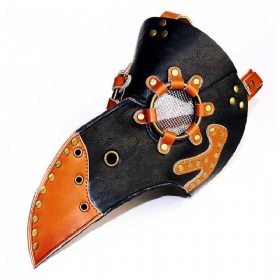 Steampunk Plague Doctor Bird Mask Long Nose Beak Pu Leather For Cosplay Halloween Christmas Costume Props